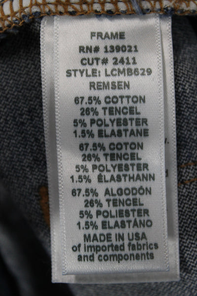 Frame Womens Cropped Blue Cotton Jeans Size 28
