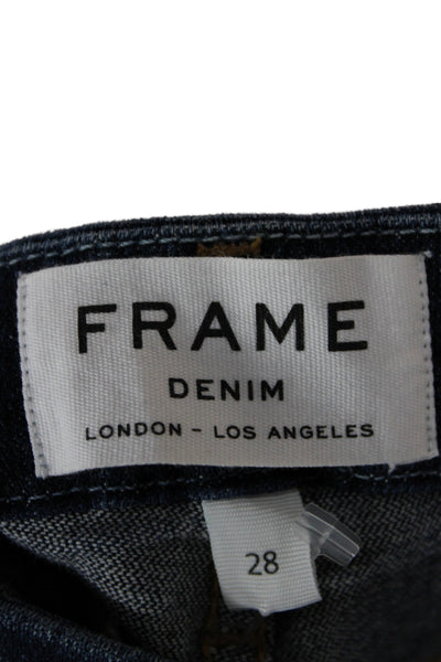 Frame Womens Cropped Blue Cotton Jeans Size 28
