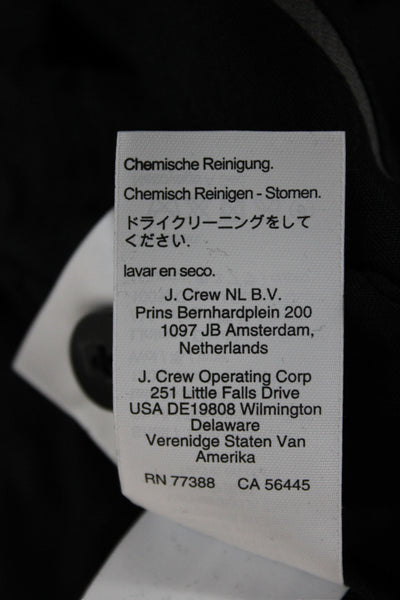 J Crew Mens Dress Pants Black Wool Zip Size 36