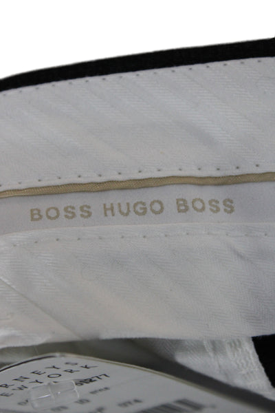 Boss Hugo Boss Men Gray Virgin Wool Dress Pants Button Size 40