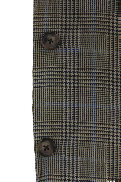 Brooks Brothers Mens 2 Piece Plaid Sport Coat Beige Linen Size 44