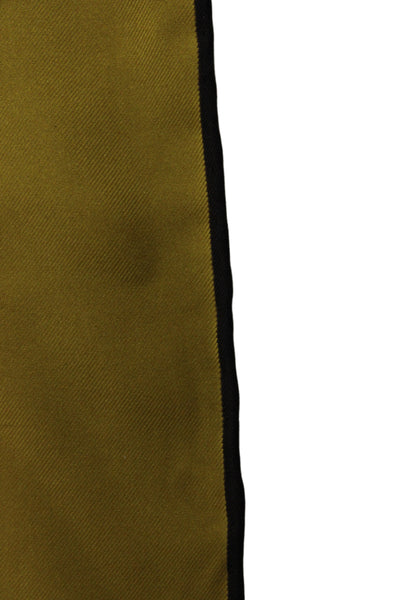 Tom Ford Unisex Adults Silk Geometric Print Scarf Yellow Size 16x16 in