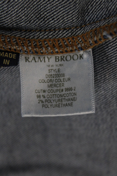 Ramy Brook Womens Shirt Dress Blue Collared Short Sleeve 98% Cotton Size 26