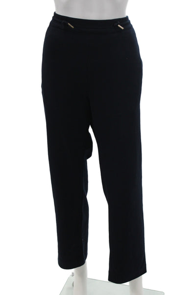 Sandro Women Blue Solid Pants Size XL