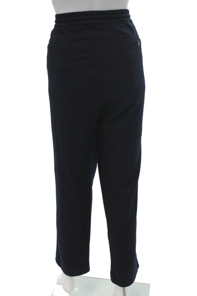 Sandro Women Blue Solid Pants Size XL