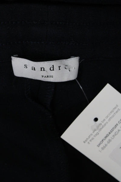 Sandro Women Blue Solid Pants Size XL