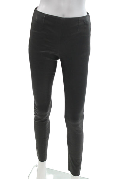 Louis Vuitton Womens Lambskin Jeggings Black Size 36