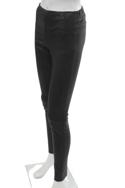 Louis Vuitton Womens Lambskin Jeggings Black Size 36
