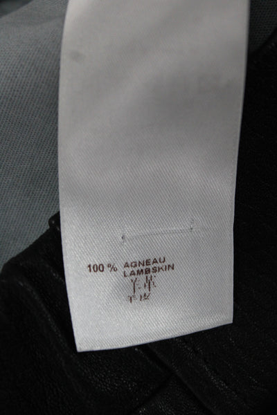 Louis Vuitton Womens Lambskin Jeggings Black Size 36