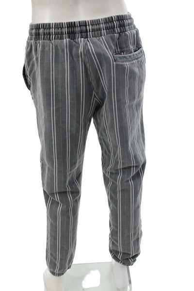 Kith Mens Gray Striped Cotton Joggers Size 32