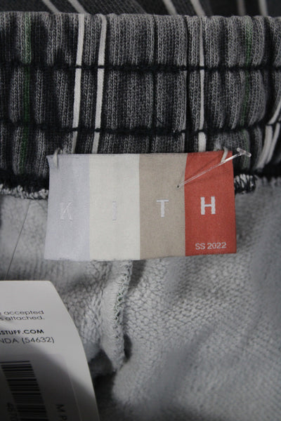 Kith Mens Gray Striped Cotton Joggers Size 32