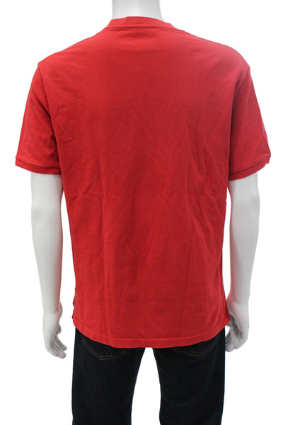 Kenzo Mens Basic Tiger Crew Neck Short Sleeve T-Shirt Red 100% Cotton Size M