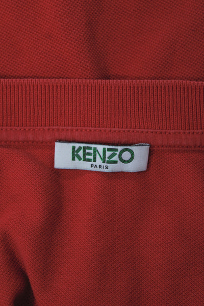 Kenzo Mens Basic Tiger Crew Neck Short Sleeve T-Shirt Red 100% Cotton Size M