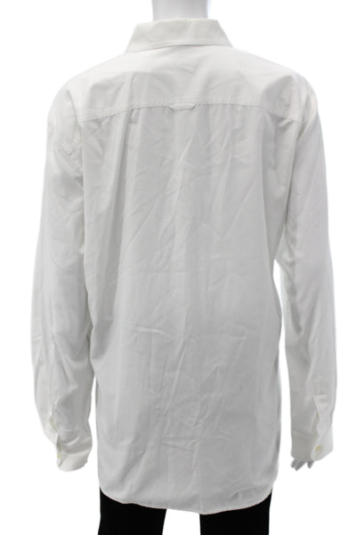 Lauren Ralph Lauren Unisex Collared Button Long Sleeve White Shirt Size 2X