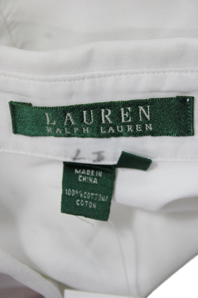 Lauren Ralph Lauren Unisex Collared Button Long Sleeve White Shirt Size 2X