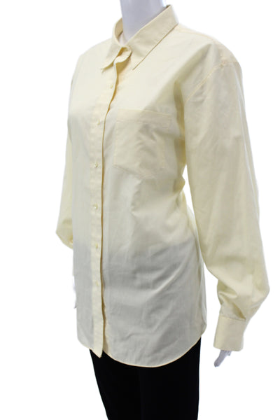 Foxcroft Womens Ivory Collared Long Sleeve Button Up Plus Blouse Size 18