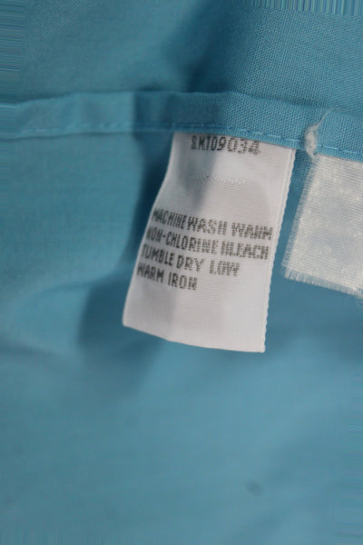 Orvis Unisex Adults Blue Collared Button-Up Shirt Long Sleeve Size 18W