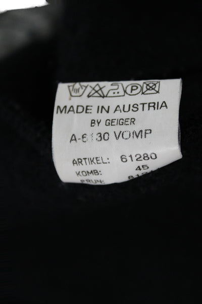Geiger Collections Unisex Adults Overcoat Black Floral Wool Size 42