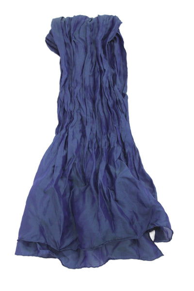 Eileen Fisher Womens Silk Rectangular Scarf Indigo One Size