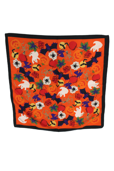 Echo Womens Scary Holiday Print Square Scarf Multicolor Size 38X38"