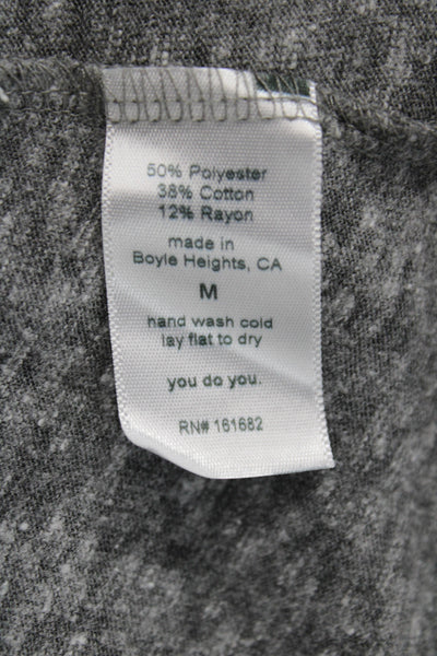 Perfect White Tee Womens Basic Gray V Neck Short Sleeve T-Shirt Size M