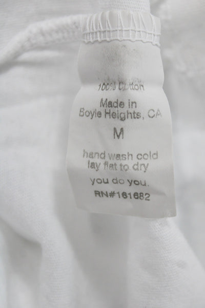 Perfect White Tee Womens White Cotton Short Sleeve T-Shirt Size M