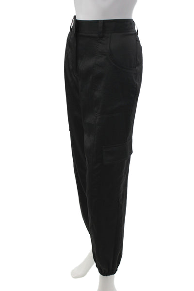 Donna Karan New York Womens Black Polyester Cargo Pants Size 8