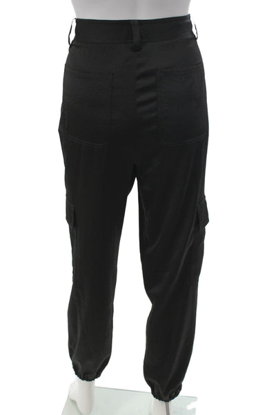 Donna Karan New York Womens Black Polyester Cargo Pants Size 8