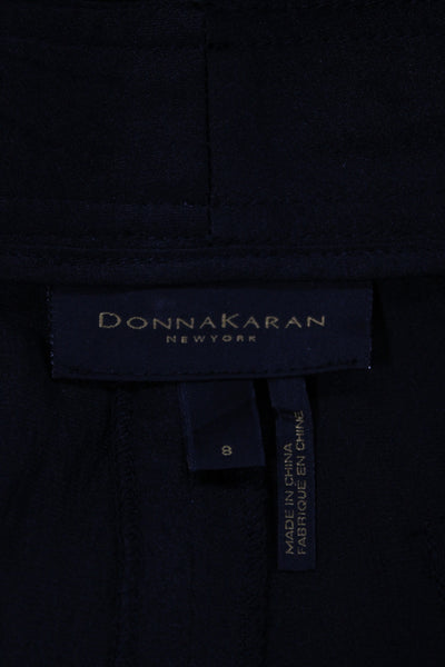 Donna Karan New York Womens Black Polyester Cargo Pants Size 8
