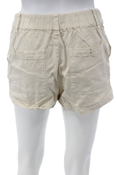 Bella Dahl Women Shorts Beige Viscose Solid Casual Size XS
