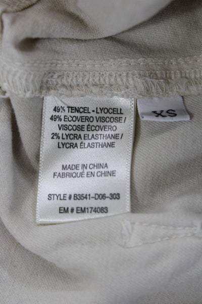 Bella Dahl Women Shorts Beige Viscose Solid Casual Size XS