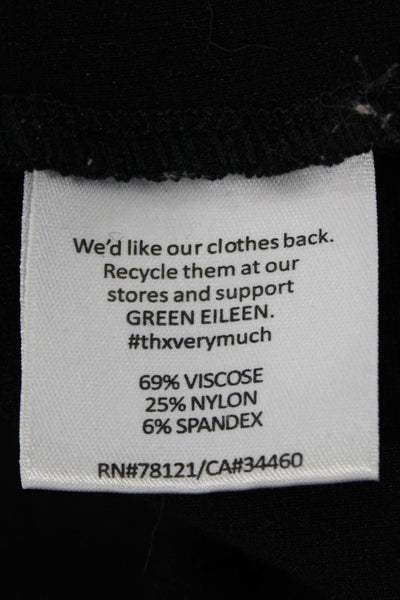 Eileen Fisher Women Ankle Pants Black Viscose Pull On Size M