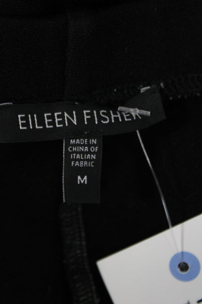 Eileen Fisher Women Ankle Pants Black Viscose Pull On Size M