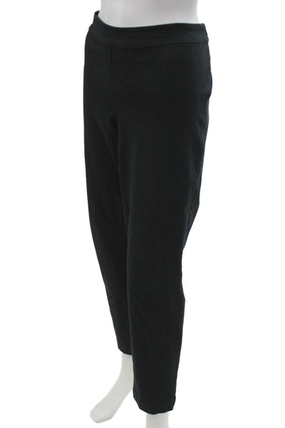 Eileen Fisher Womens Ankle Pants Black Organic Cotton Size M