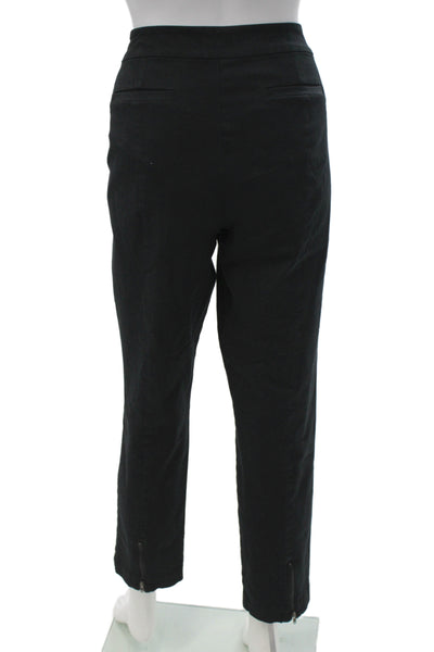 Eileen Fisher Womens Ankle Pants Black Organic Cotton Size M
