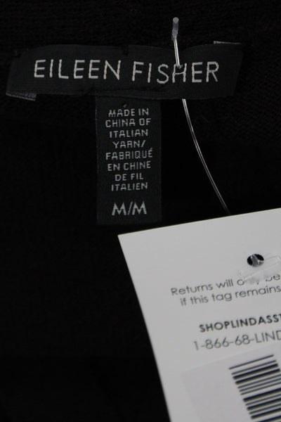 Eileen Fisher Women V-Neck Cardigan 100% Wool Brown Long Sleeve Size M