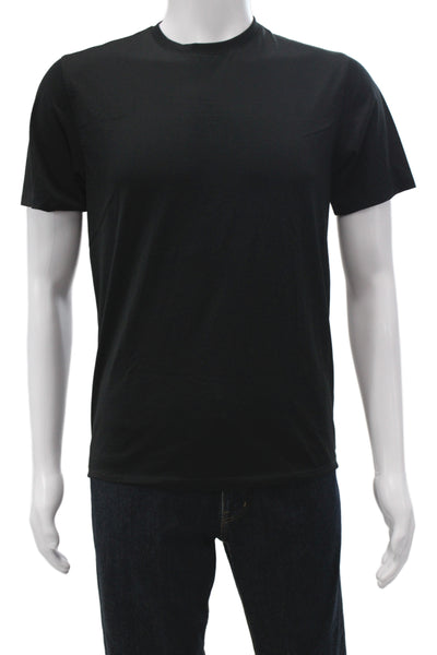 Theory Mens Basic Black Cotton T-Shirt Short Sleeve Crew Neck Size S