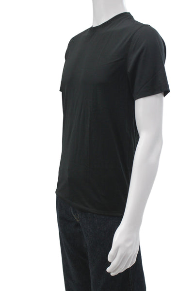 Theory Mens Basic Black Cotton T-Shirt Short Sleeve Crew Neck Size S