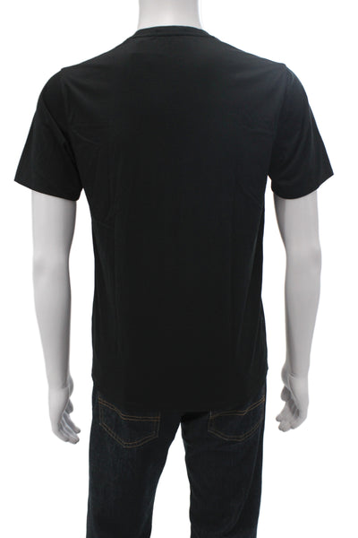 Theory Mens Basic Black Cotton T-Shirt Short Sleeve Crew Neck Size S