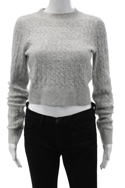 Amanda Uprichard Womens Pullover Sweater Gray Size M
