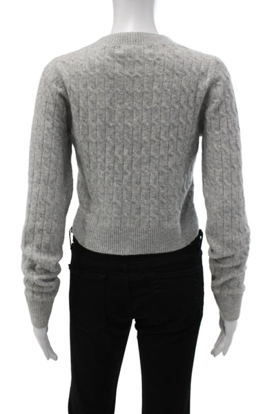 Amanda Uprichard Womens Pullover Sweater Gray Size M