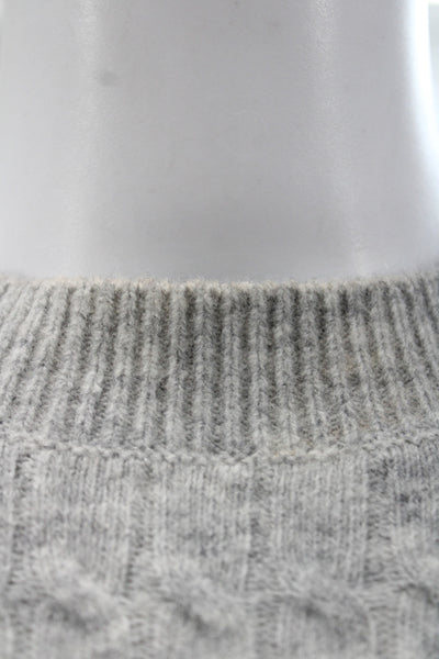 Amanda Uprichard Womens Pullover Sweater Gray Size M