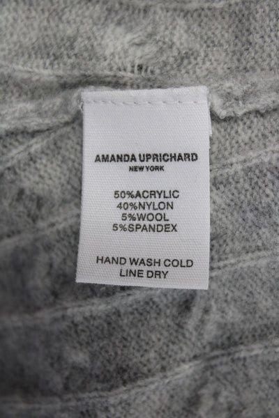 Amanda Uprichard Womens Pullover Sweater Gray Size M