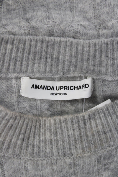 Amanda Uprichard Womens Pullover Sweater Gray Size M