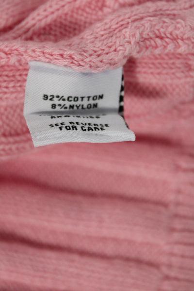 525 Women Cardigan Pink Long Sleeve Round Neck Solid Size XL