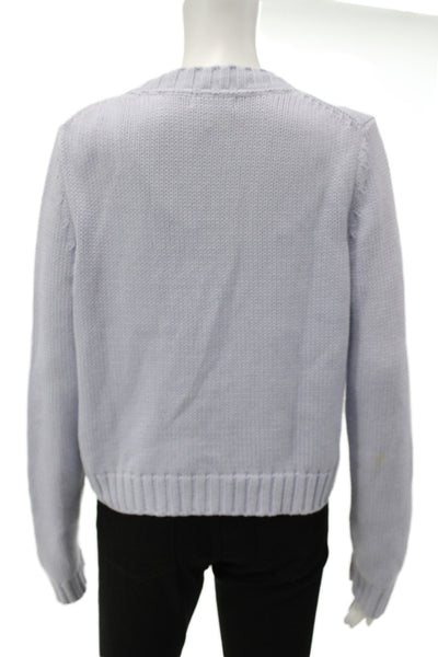 525 Womens Cardigan Blue V-Neck Long Sleeve Cotton Size L