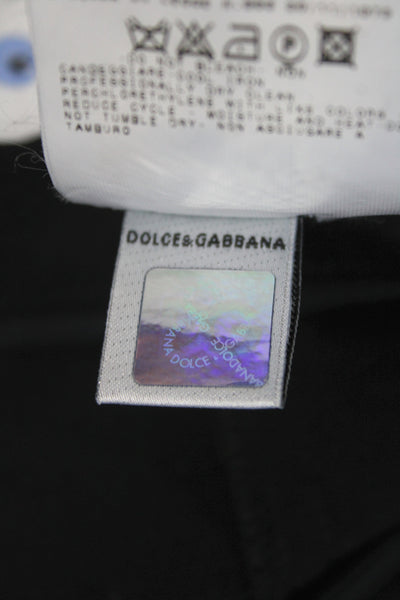 D&G Dolce & Gabbana Womens Black Trumpet Skirt Knee Length Size 40