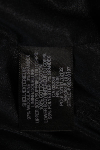 Club Monaco Women Black Sheath Off the Shoulder Knee Length Dress Size 4