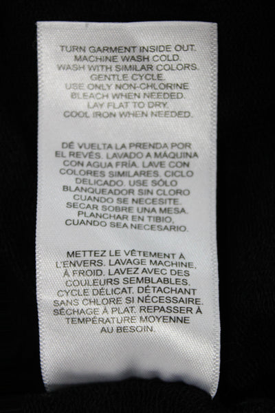 Habitual Womens Mock Neck Long Sleeve Shirt Black Size S