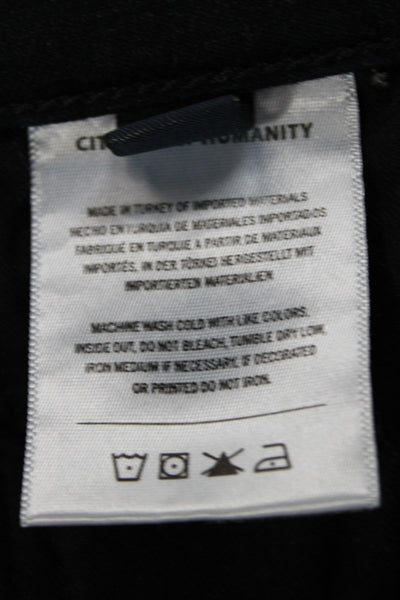 Citizens of Humanity Women Black Straight Jeans Mid Rise Size 26